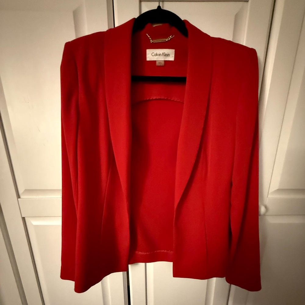 Calvin Klein Women's Red Blazer